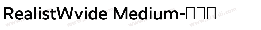 RealistWvide Medium字体转换